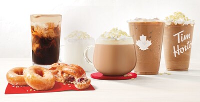 New year, new at Tims: Tim Hortons launches a lineup of White Chocolate Pistachio beverages, plus the popular Blueberry Fritter is back along with the Lemon Cake Donut (CNW Group/Tim Hortons)
